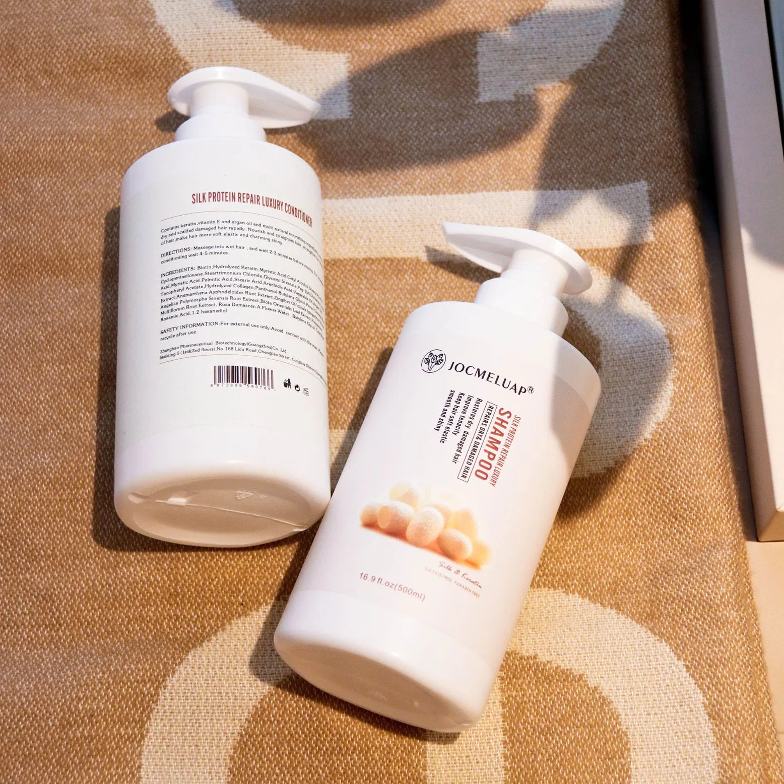 Private Label Nourishing Moisturizing Protein Silk Repairing Shampoo and Conditioner Set Strong Silky Shiny Healthy Renewed Repair Hair