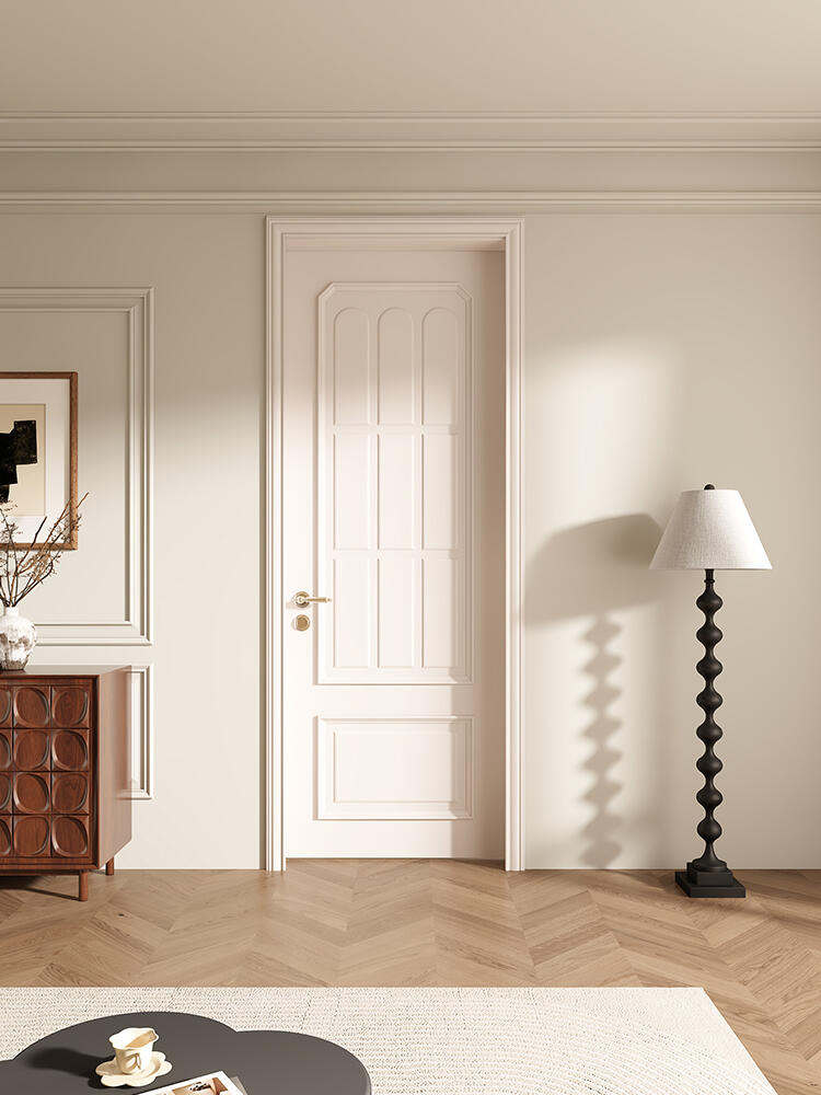 Panel Shaker Style Room Slab Door White Primed MDF Wooden Bedroom Door Interior Hollow Core Modern Door for Houses