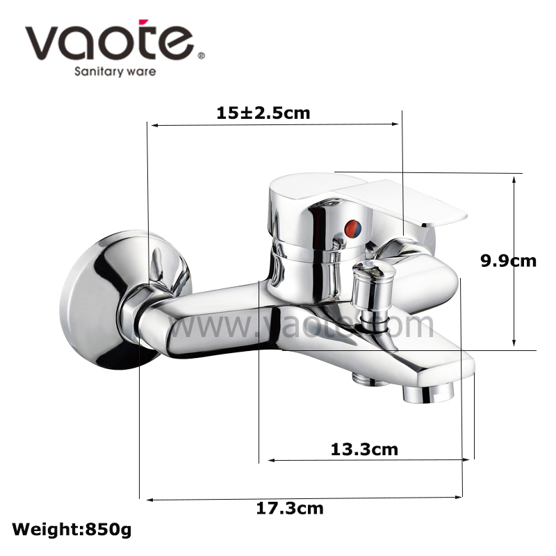 Wall Mounted Single Lever Bath Mixer Modern Tub Faucet (VT 10501)