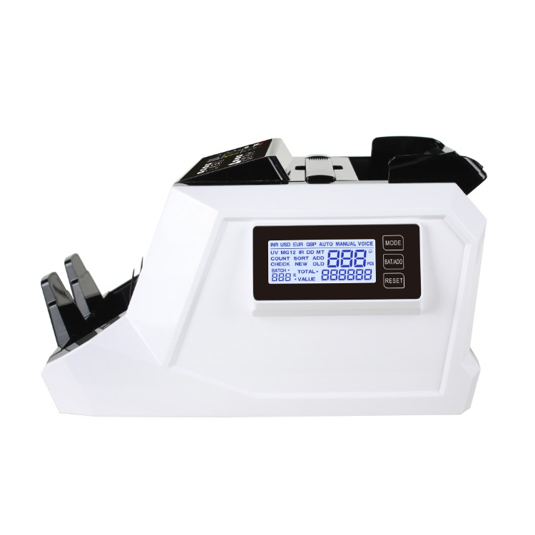 Al-7100 Bill Counter Double Display with Counterfeit Detection Multi-Currency Discriminator Counter