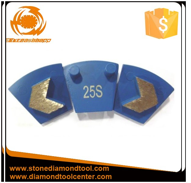 Алмазный сегмент T для шлифовки бетона Werkmaster Metal Bond