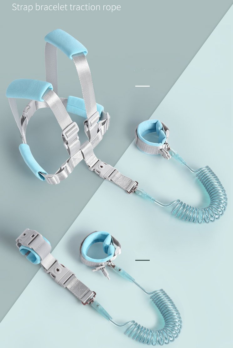 2 in 1 Anti Lost Wrist Link Baby Leash Harness for Toddlers