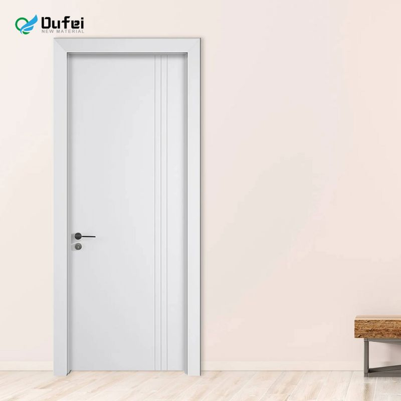 Oufei Building Material Supplier WPC PVC Door with Wooden Design