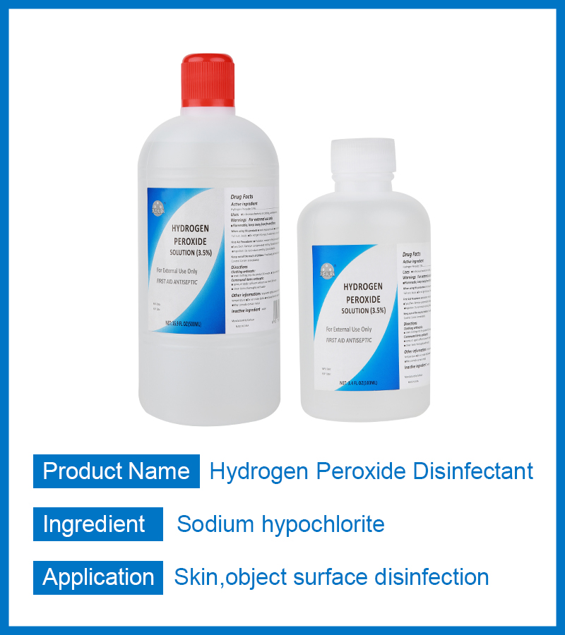 OEM 3% Hydrogen Peroxide Solution for Topical Skin Environmental Surface Disinfection
