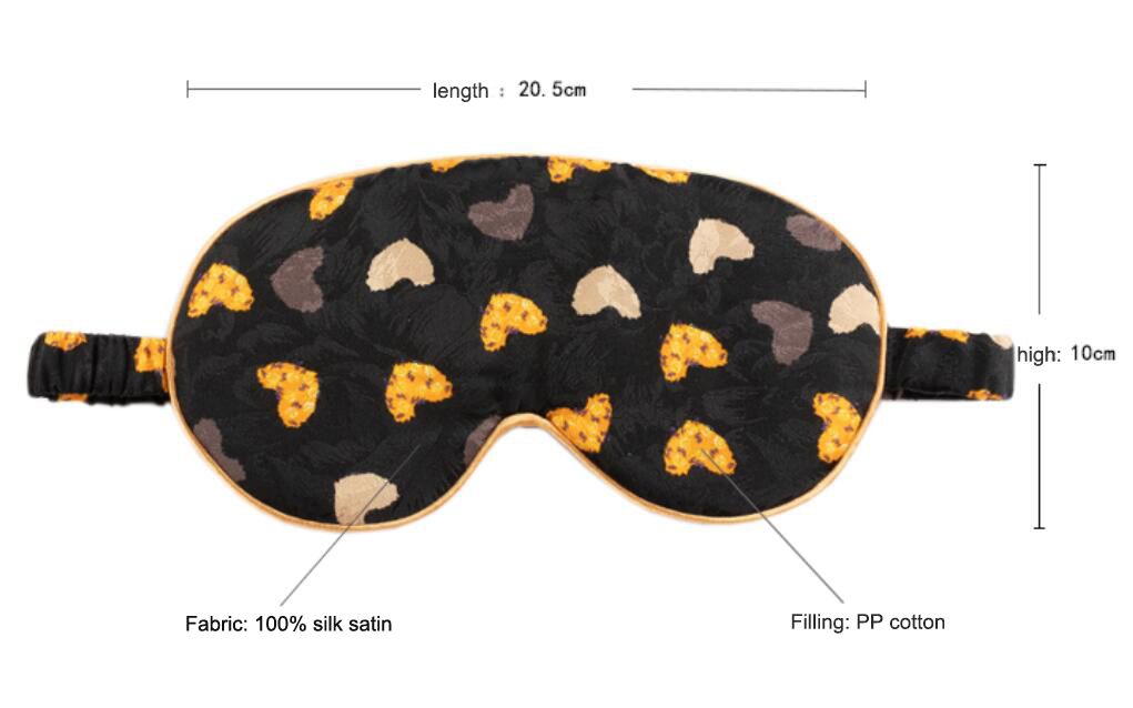 Customize Double Laye Elastic Strap Soft Eye Cover Travel Silk Sleep Eye Mask
