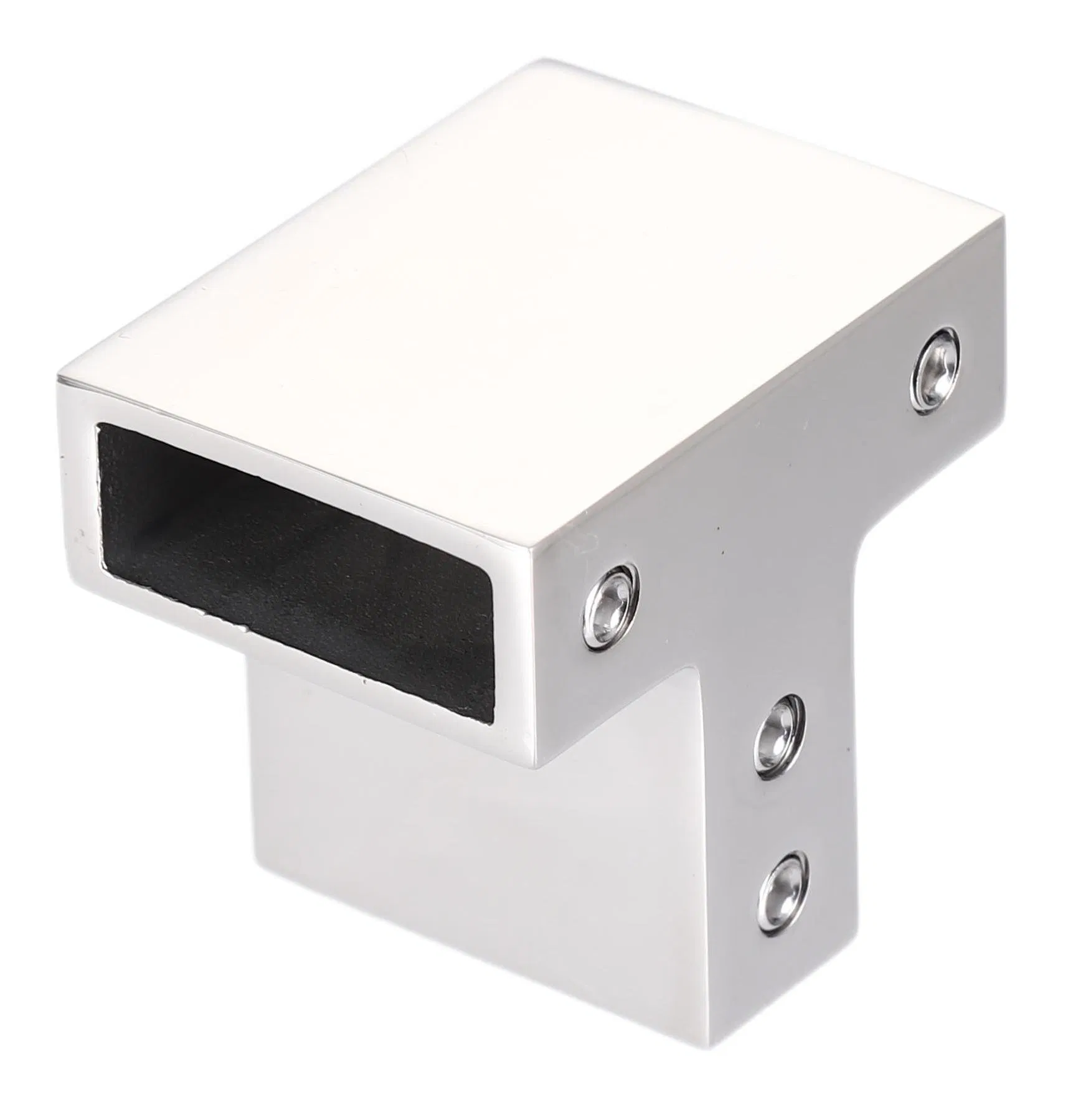 Shower-Glass Bathroom Pipe-Fitting Mirror-Finish 304-Stainless-Steel T-Junction Bracket for Header Bar