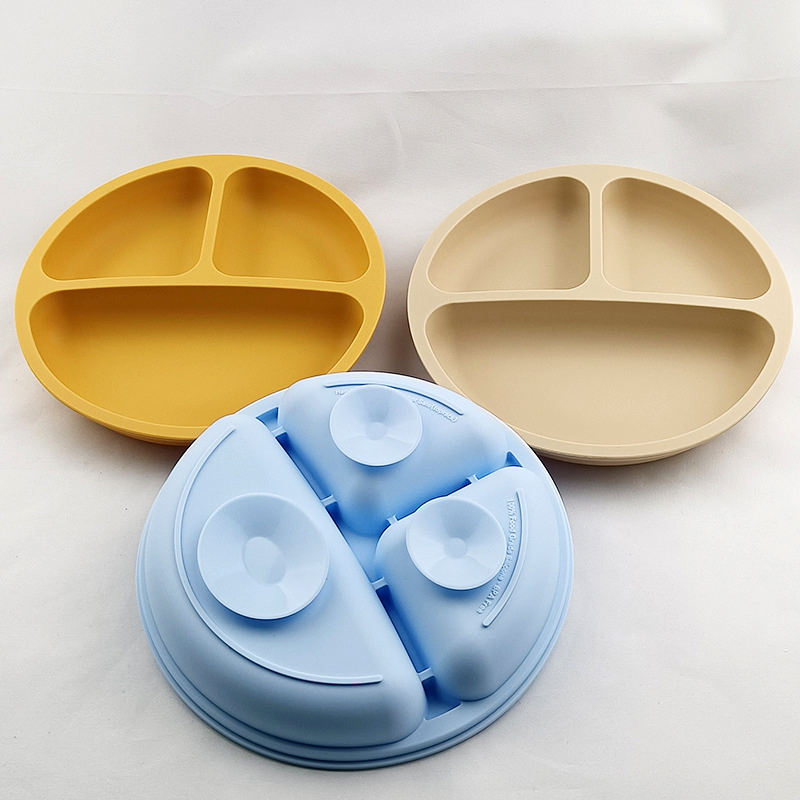 Baby Plates Sets Silicone Feeding Food-Grade FDA Silicone Plate for Babies