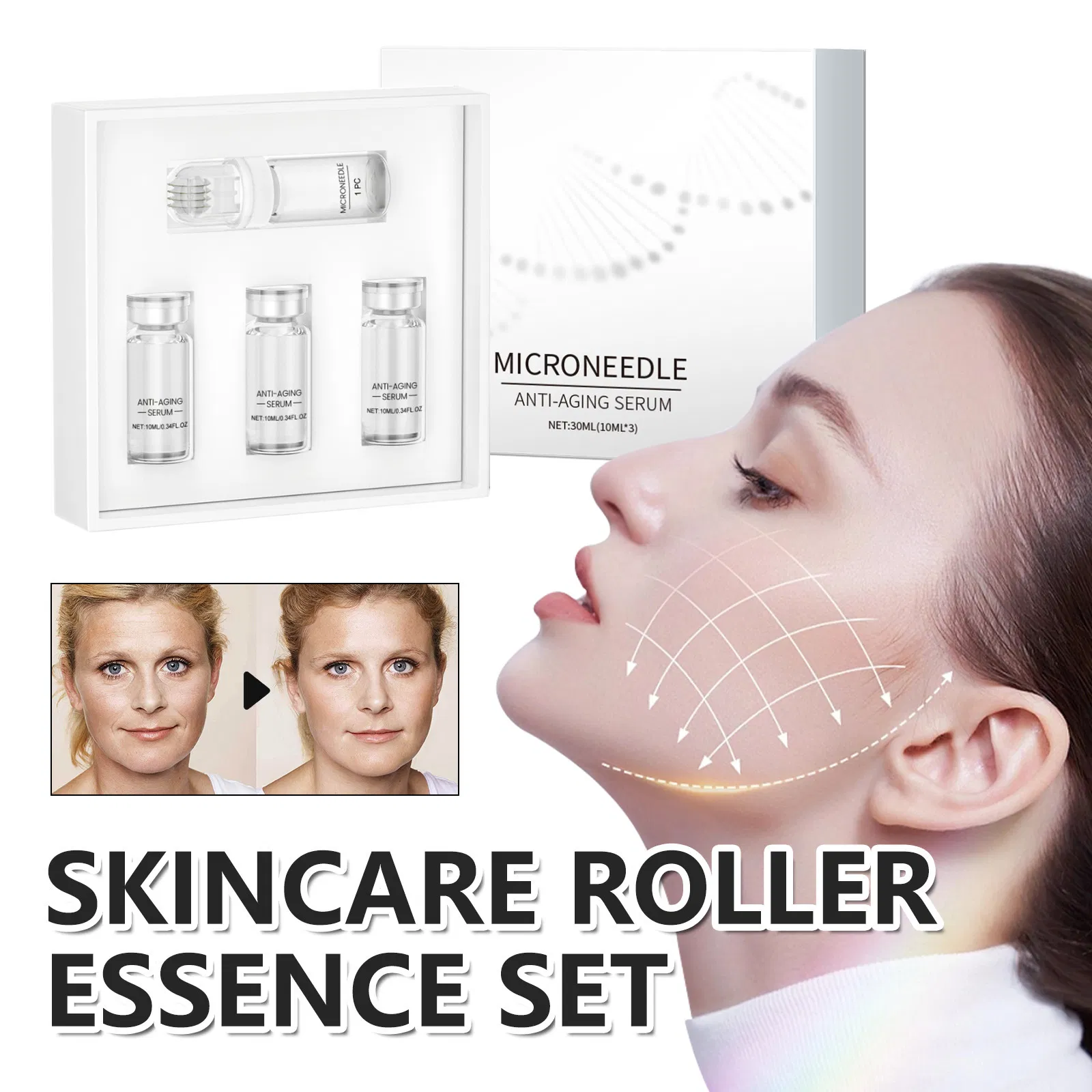 Private Label Anti-Aging Essence Collagen Microneedling Wrinkle Repair Rejuvenation Skin Care Serum