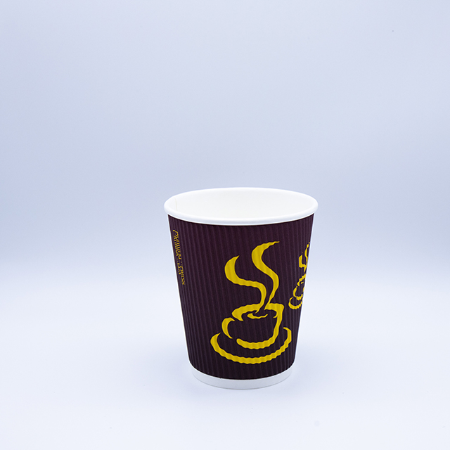 Бумажные стаканчики с рифленой стенкой 8oz/16oz