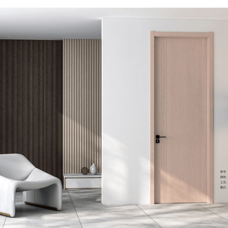 Factory Wholesale Price Modern Home Hotel Interior Room Door Wood Plastic Composite Door