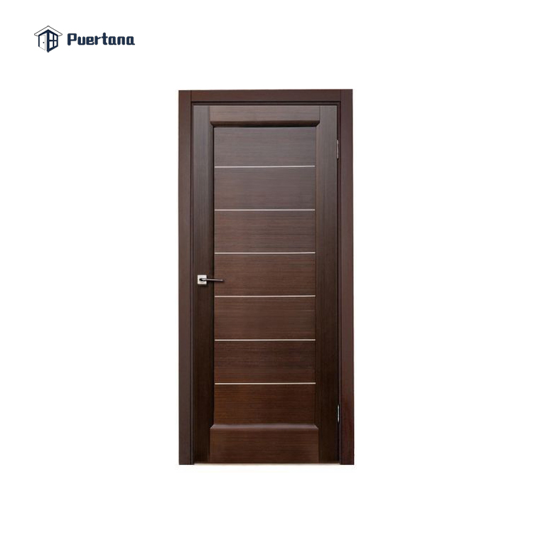 Modern Interior Room Solid Wooden Door with Glass for Bedrooms Office Designs