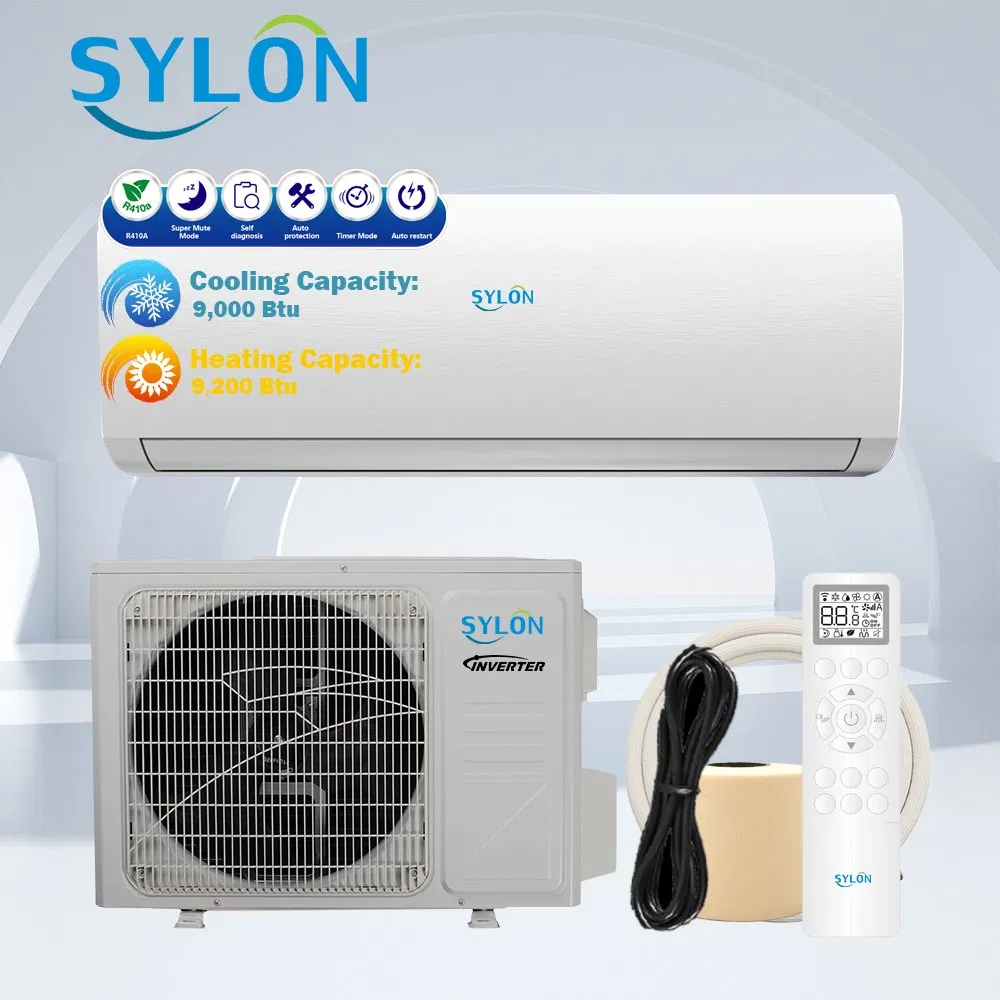 Sylon New Series 9000BTU 2.6kw Cooling Only Split Air Conditioners with Smart WiFi Control CE CB Saso Certification Inverter Air Conditioner to Home