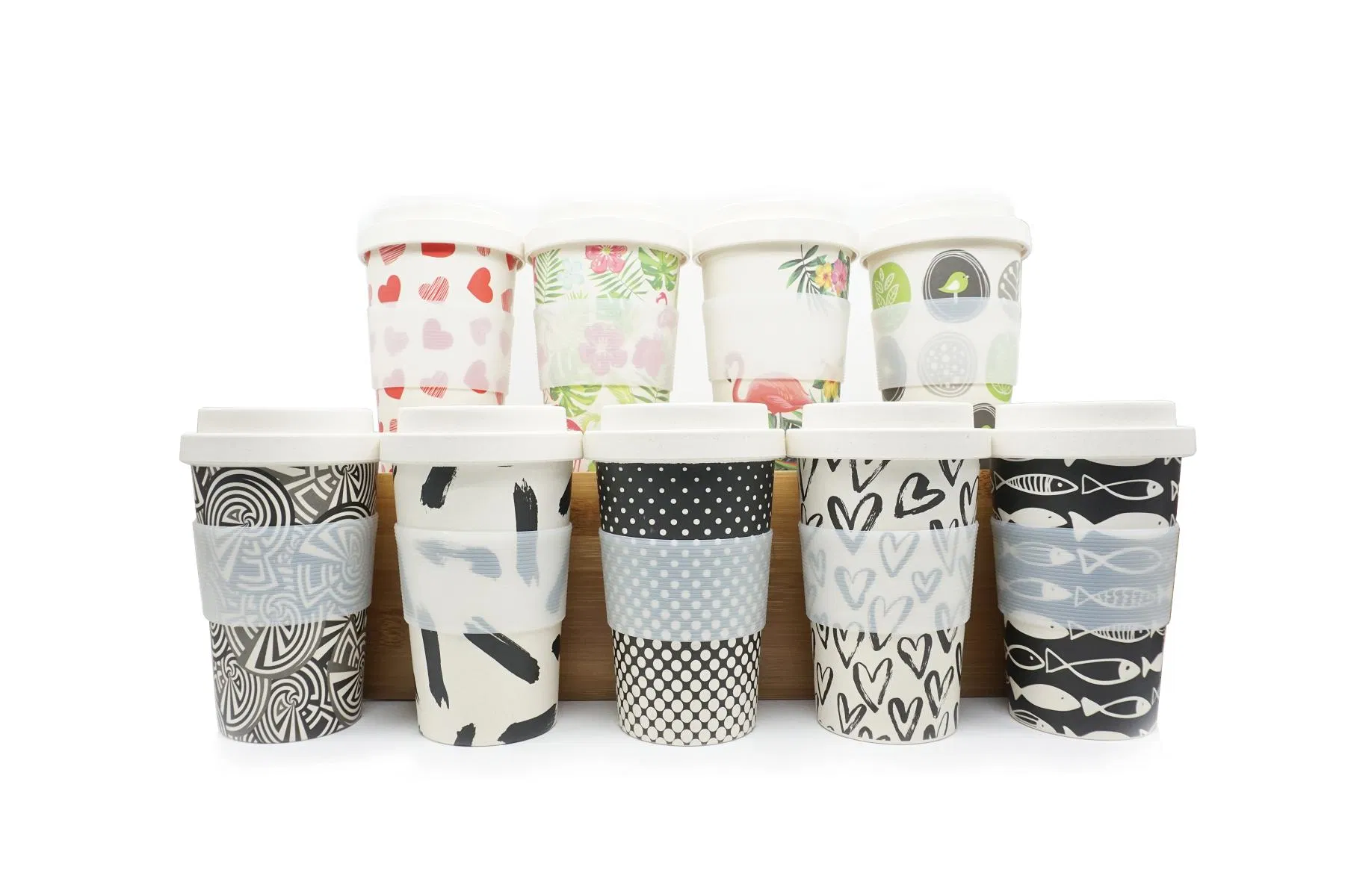 Чашка из бамбукового волокна с логотипом, 12 oz