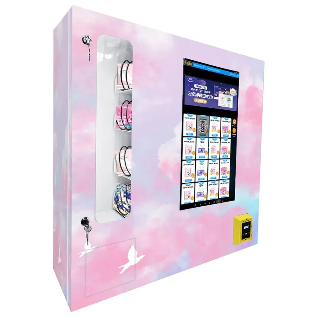 Weimi Mini Wall-Mounted Feminine Hygiene Vending Machine Provides Pads Tampons and Napkins