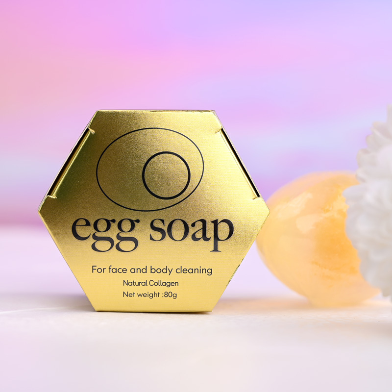 Handmade Natural Organic Collagen Egg Soap Travel Size for Whitening and Slimming Solid Herbal Ingredients Portable