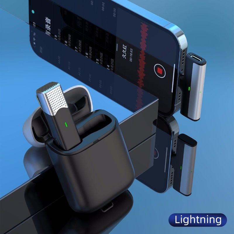 Factory OEM Mini Lavalier Wireless Instrument Microphone with Charging Case