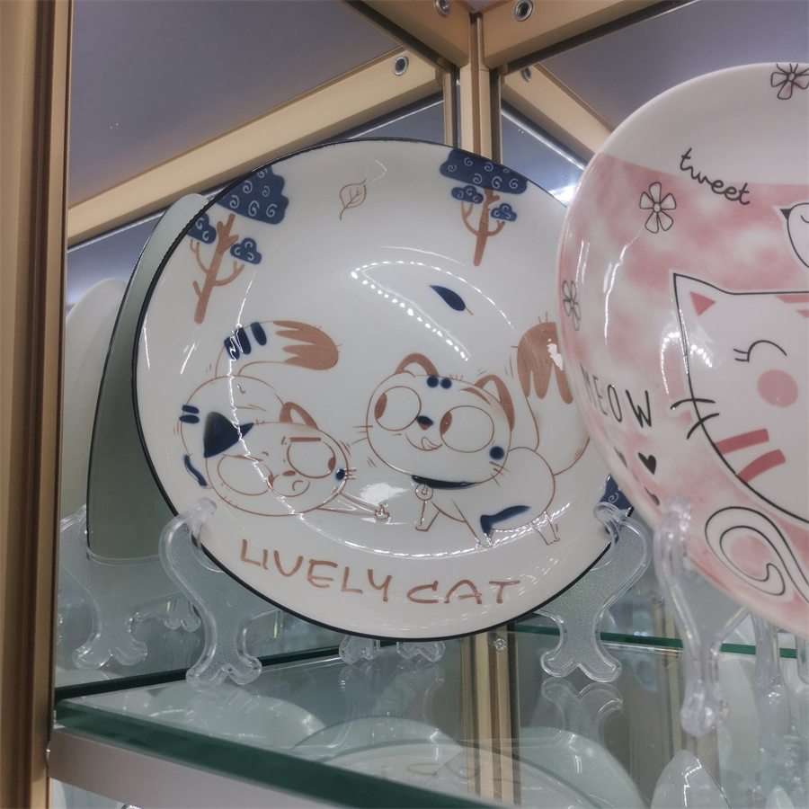 6.25"Rice Children Plate Printing Under Glaze Decal Porcelainware Ceramics Tableware