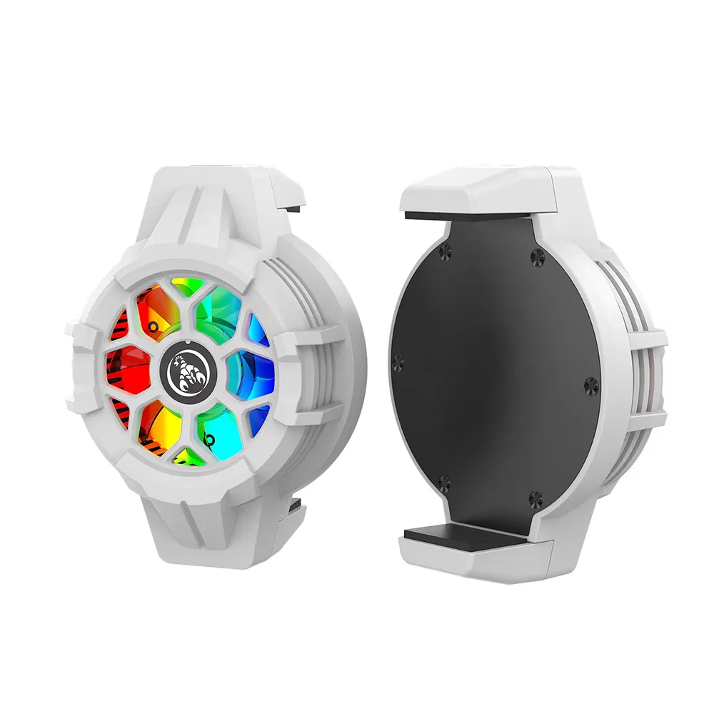 Hot Sale Wired Type-C Interface Adjustable Size Universal Luminous Mobile Phone Cooling Fan RGB Black Portable Radiator