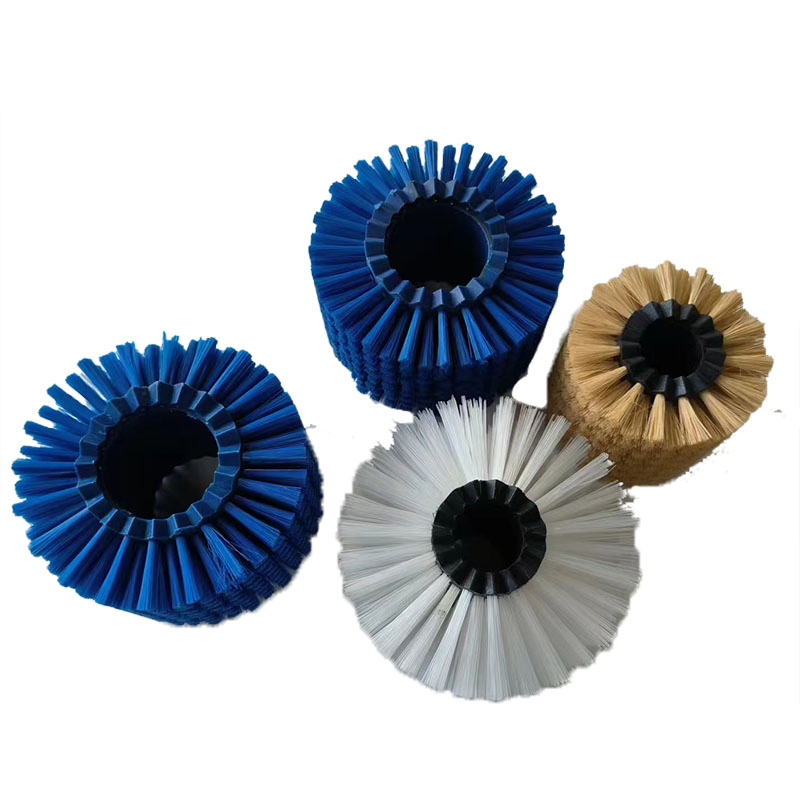 Factory Price Industrial Belt Cleaning Brush Roller Cylindrical Conveyor Brush Cylinder Nylon Roller Brush for Cleaning