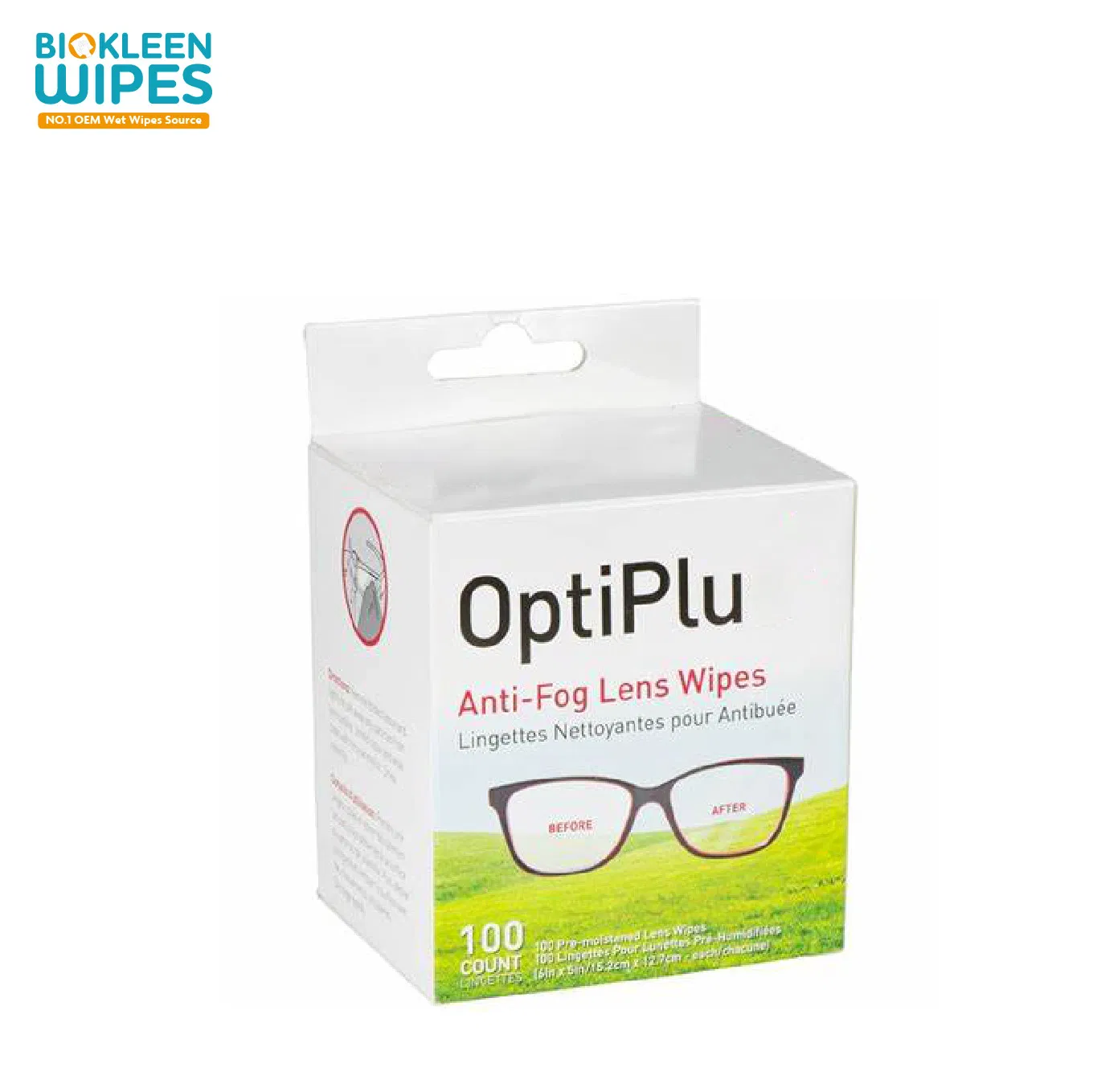 Biokleen 200CT Box Individual Anti Fog Lens Wipes Disinfecting Surfaces Screen Lens Wet Wipes Moistened Lens Cleaning Wipes