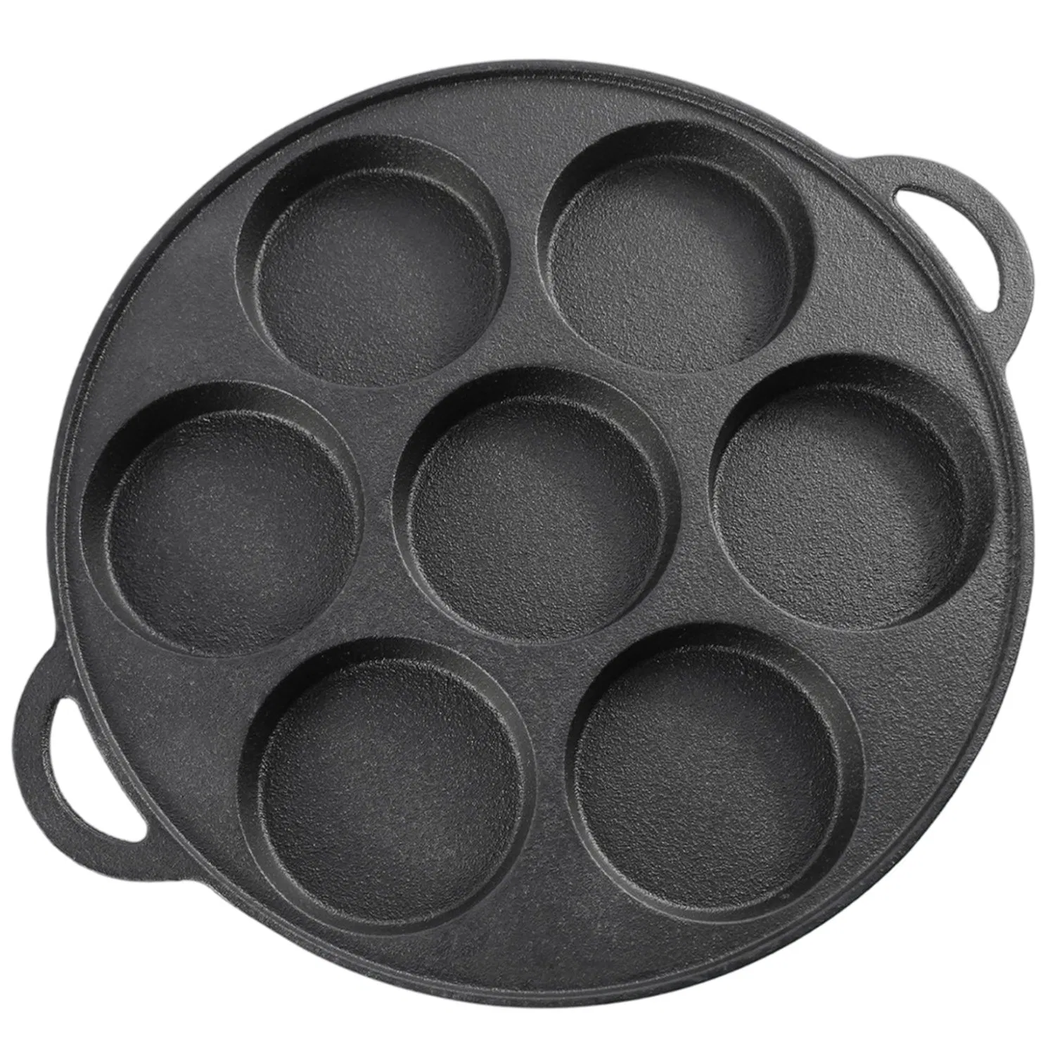 Чугунная сковорода для яиц с 7 ячейками, антипригарная