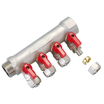 High Quality 2-10 Ways Floor Heating Brass Manifold with Pex Connection