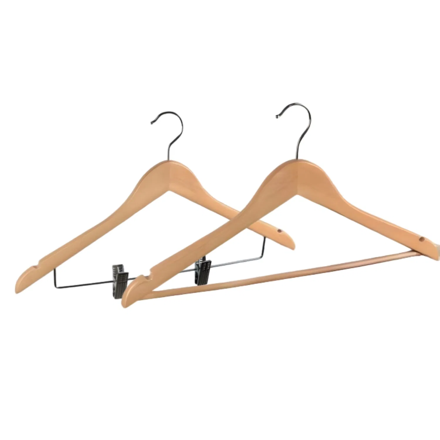 Wholesale Eco-Friendly Solid Wood Clothes Hanger for Hotel Resort SPA Cruise Commercial Use