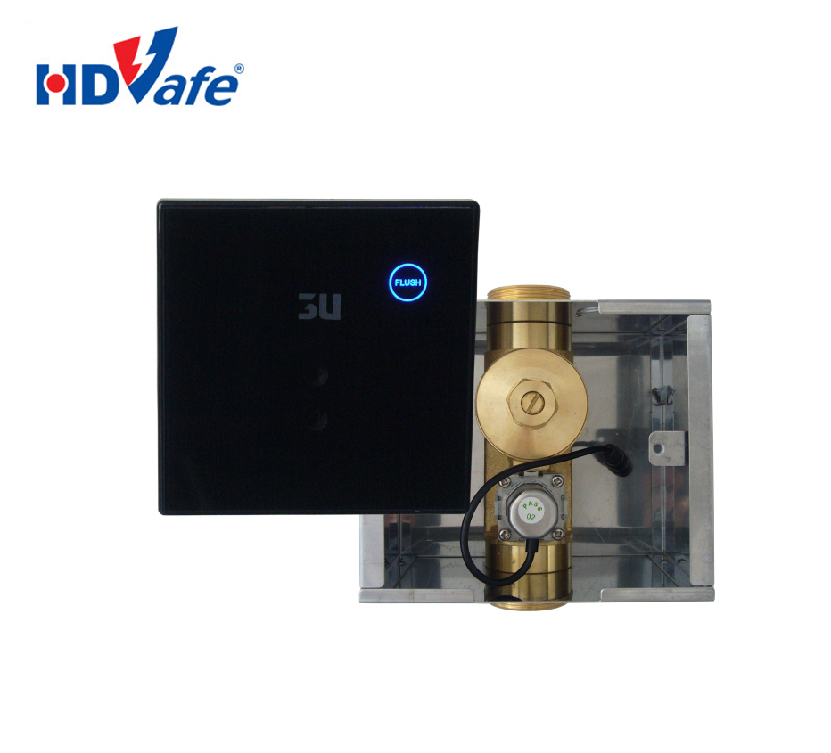 3u Automatic Toilet Flusher with Override Button Wall Mounted Modern Style