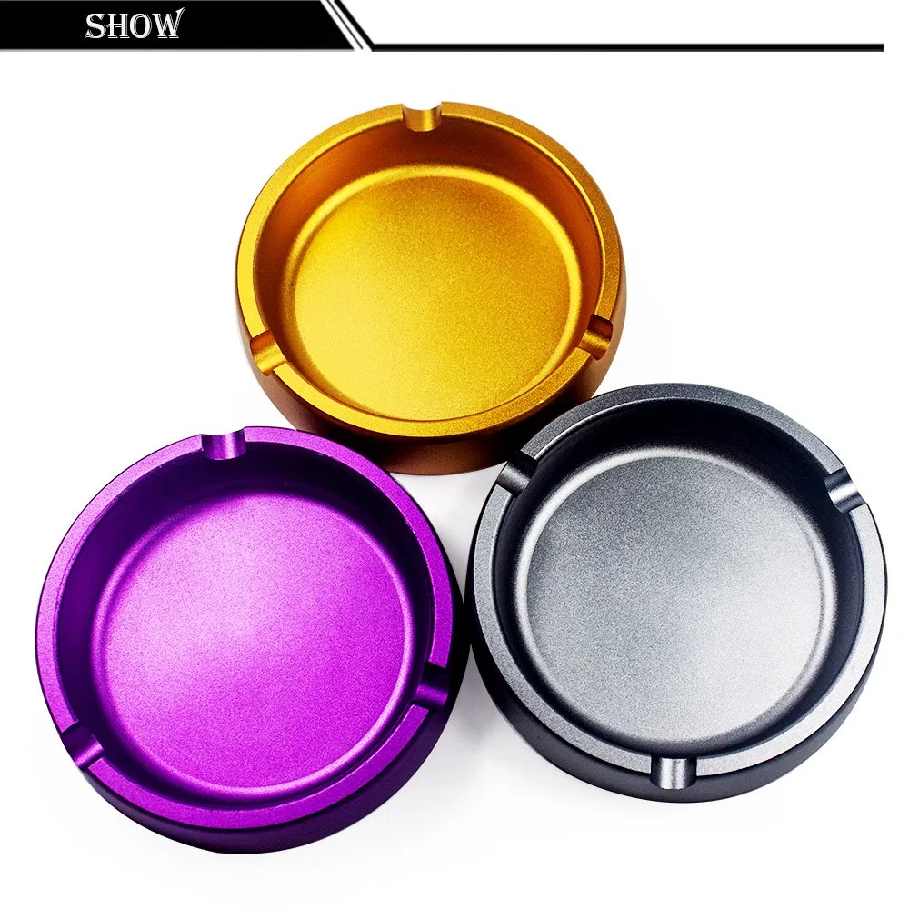 Unique Stylish Anodized Aluminum Ashtray with Branded Custom Logo