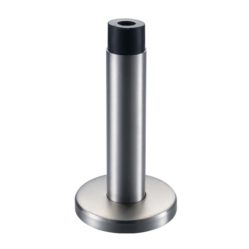 Stainless Steel Wall Mount Modern Door Stop with Soft Rubber Bumper