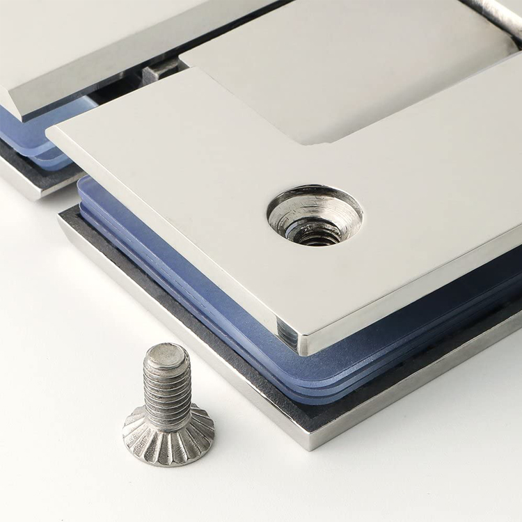 Factory Degree Glass Shower Door Hinge Patch Fitting for 1/2" - 3/8" Glass