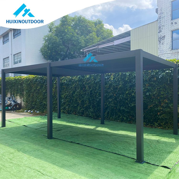 Retractable Roof Bioclimatic Motorized Pergola Aluminium Outdoor