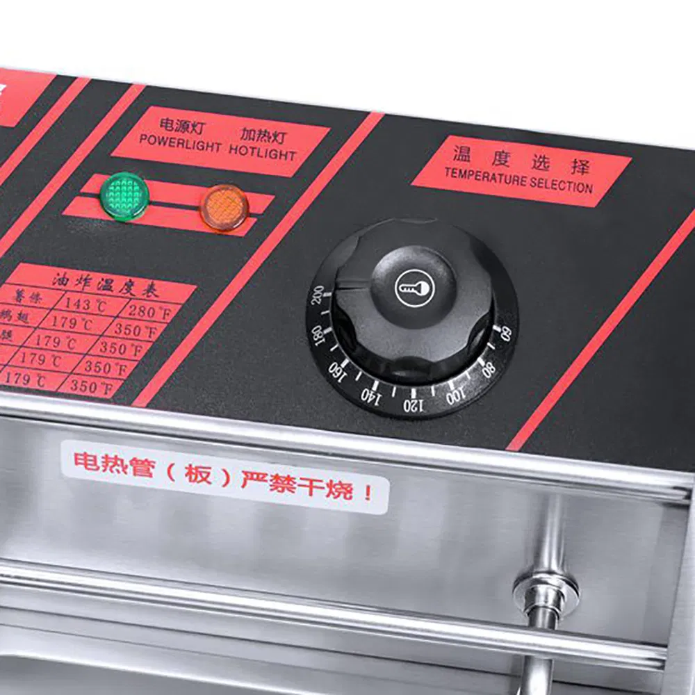 6L Table Top Stainless Steel French Fries Machine Commercial Potato Chip Fryer Electric Deep Fryer Commercial Restaurant Kitchen Fryer