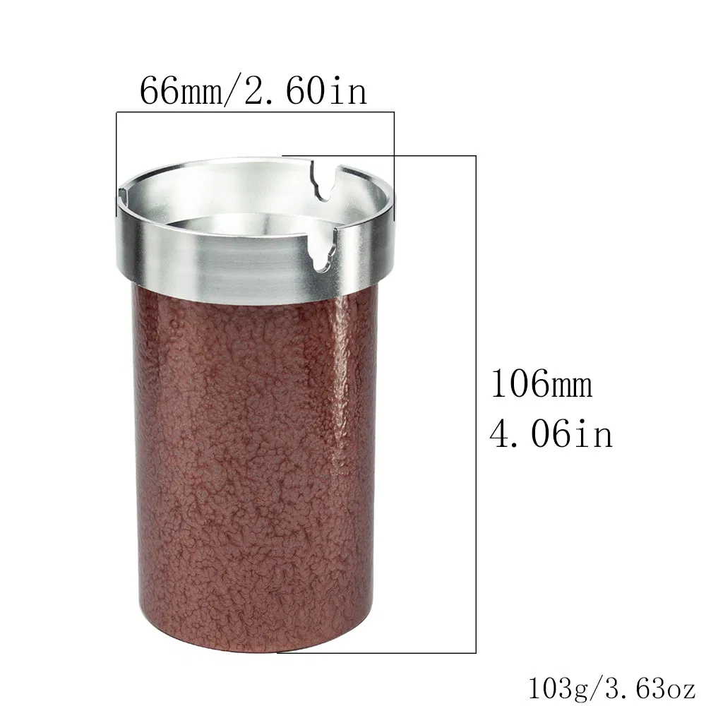 New Portable Car Aluminum Alloy Ashtray with Lid Metal Ashtray Smoking Accessories