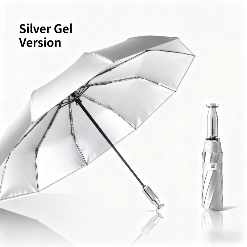 Титановое зонтик-автомат с защитой от солнца и УФ