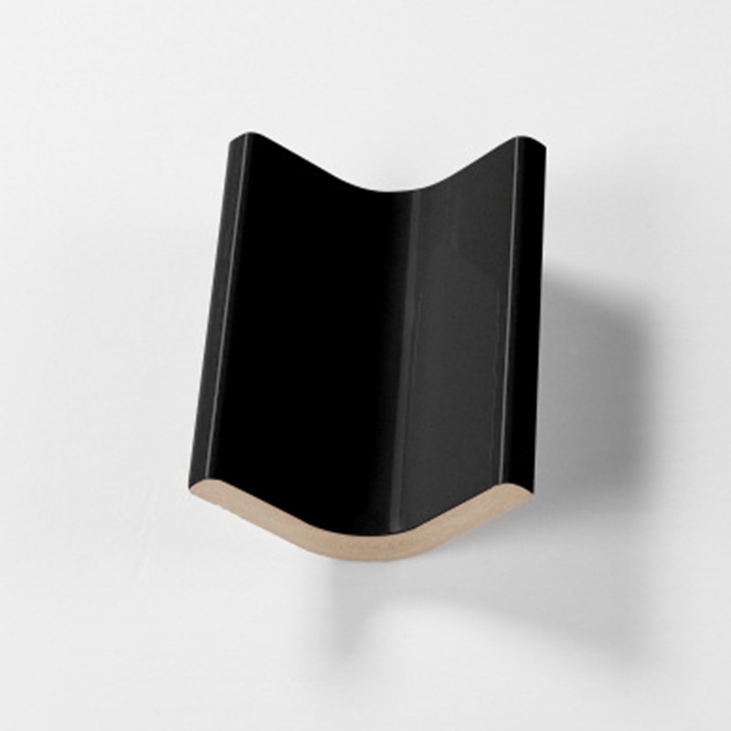 Bathroom Shower Decoration Curved Tile Trims in Black