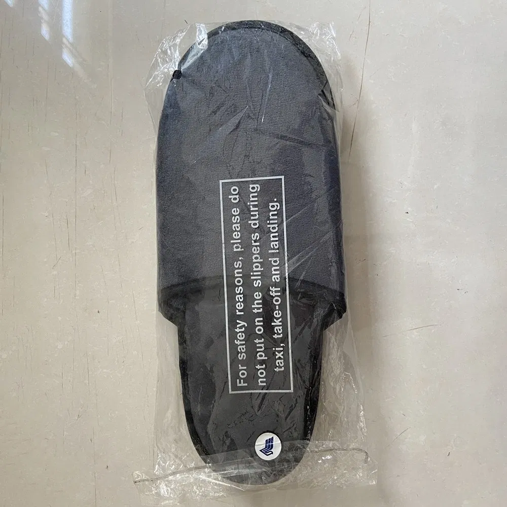 Normal Embroidery Logo 27cm*10.0cm Disposable Airplane Travel SPA Hotel Slipper