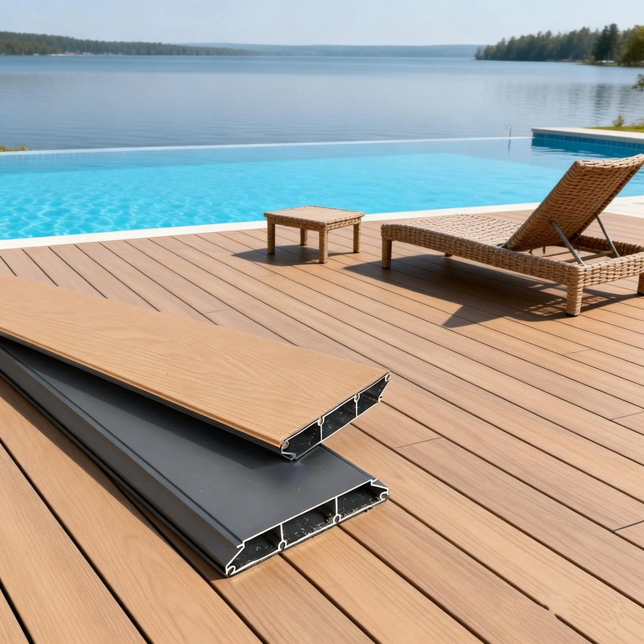 OEM/ODM Composite Decking Outdoor Flooring Material Cheap Tiles Aluminum Flooring System