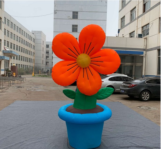 2024 New Beautiful Pink Inflatable Lotus /Large Inflatable Flower for Outdoor Decoration
