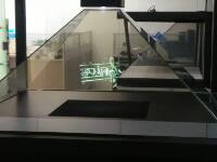 Holo Box, Clear Glass Display Showcase with Light, Hologram Device