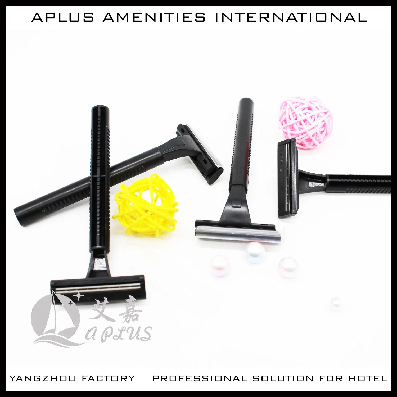 Aplus Black Hotel Razor with Two Blades 06