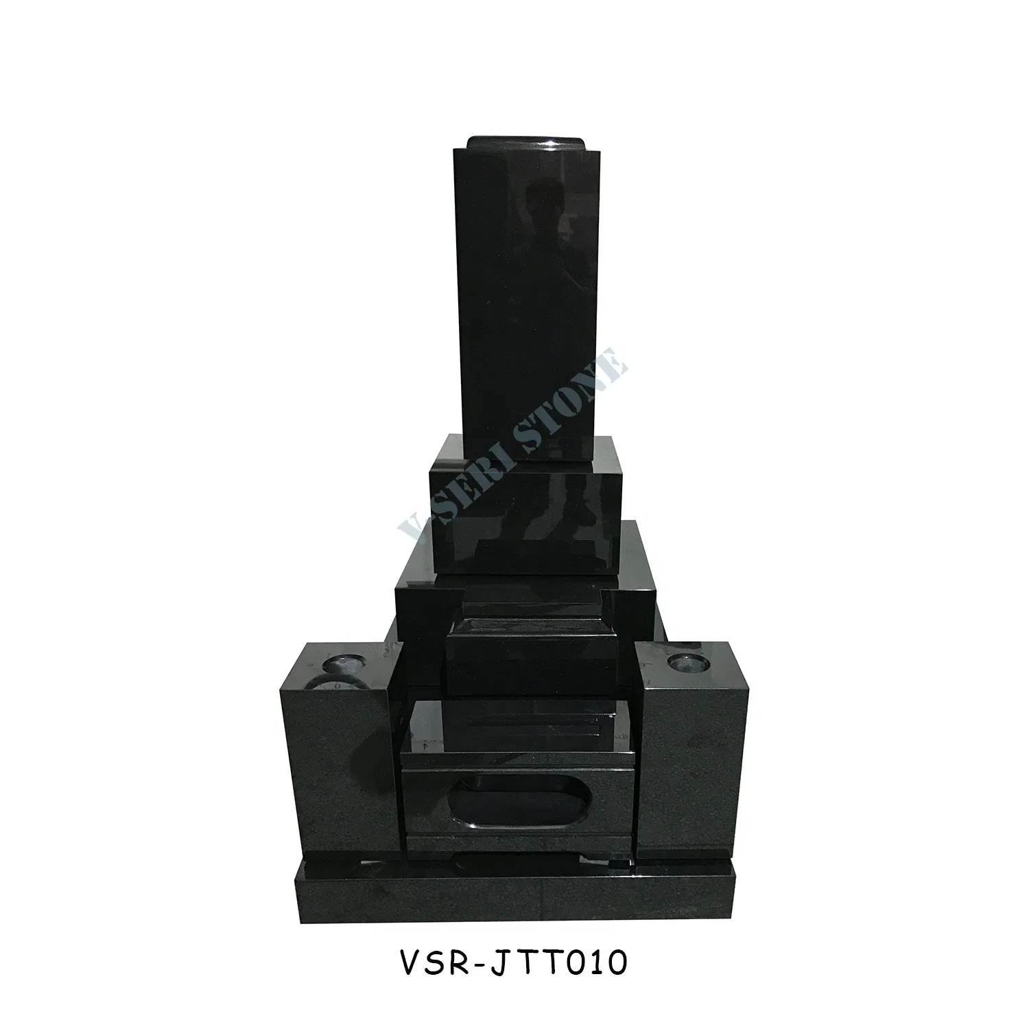 Traditional Customized Black Granite Headstone Monuments Memorial Granite Tombstone