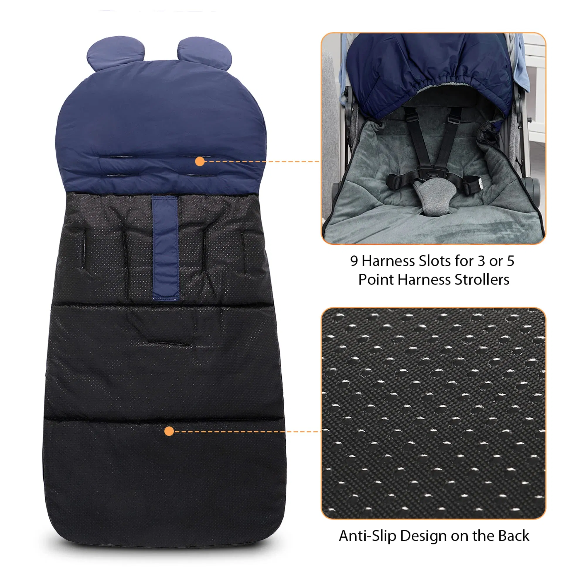Hot Sale Infant Winter Baby Sleeping Stroller Footmuff Waterproof Warm Bunting Bag