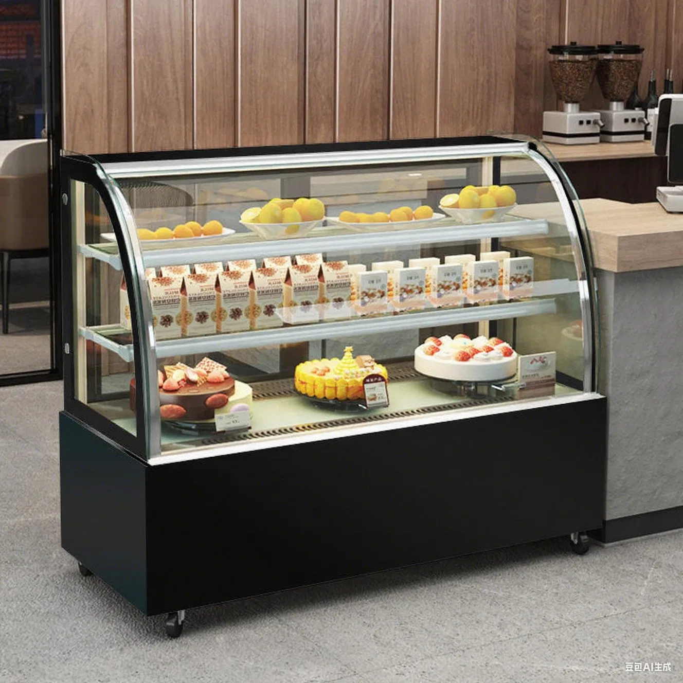 Commercial Showcase Cooler Cake Bakery Automatic Defrost Display Fridge
