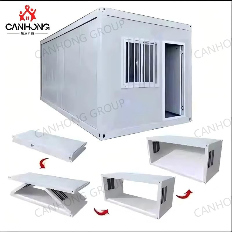 China Cheap Prefab 20FT 40FT Foldable Modular Luxury Living Flat Pack Prefabricated Folding Container House for Sale