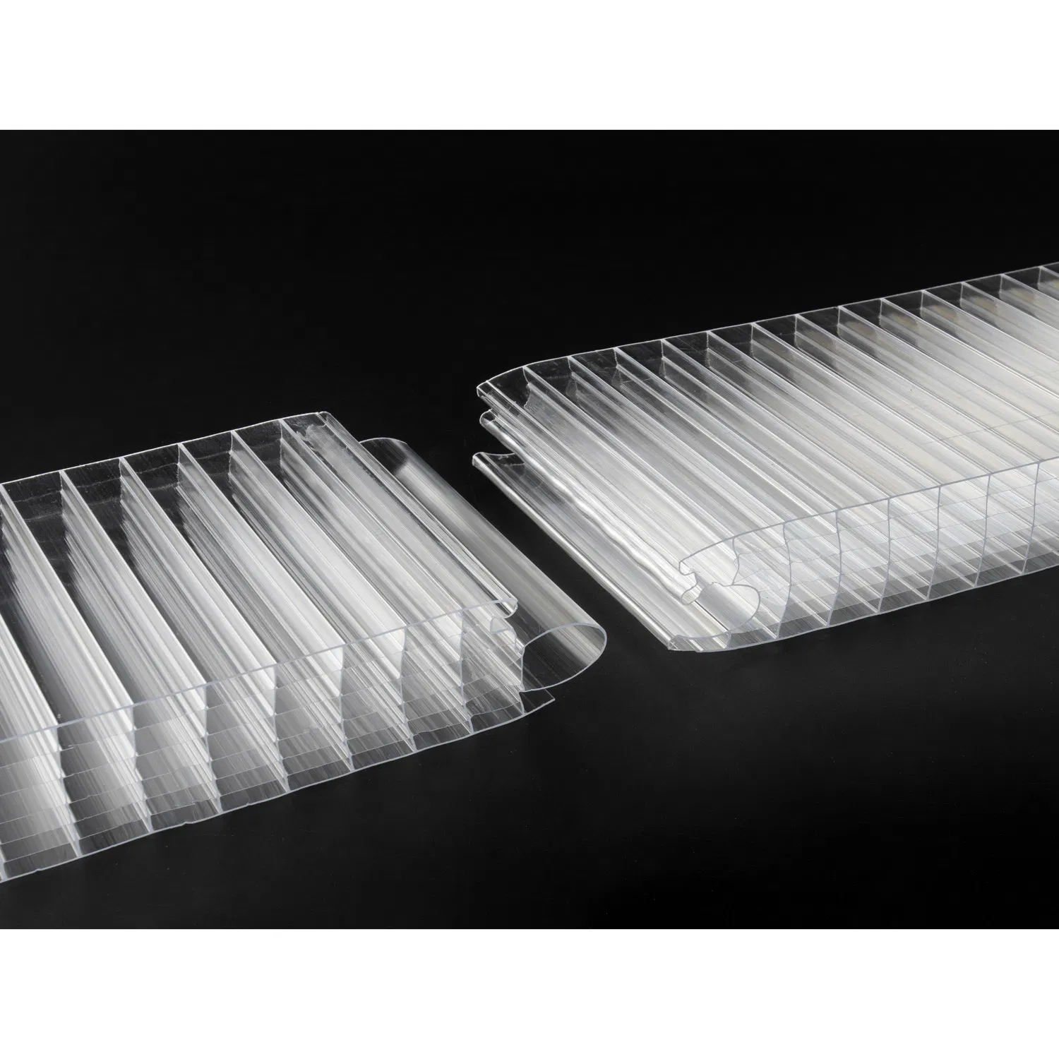 Transparent Multi-Color Plug-Pattern Polycarbonate Hollow Sheet for Wall Decoration