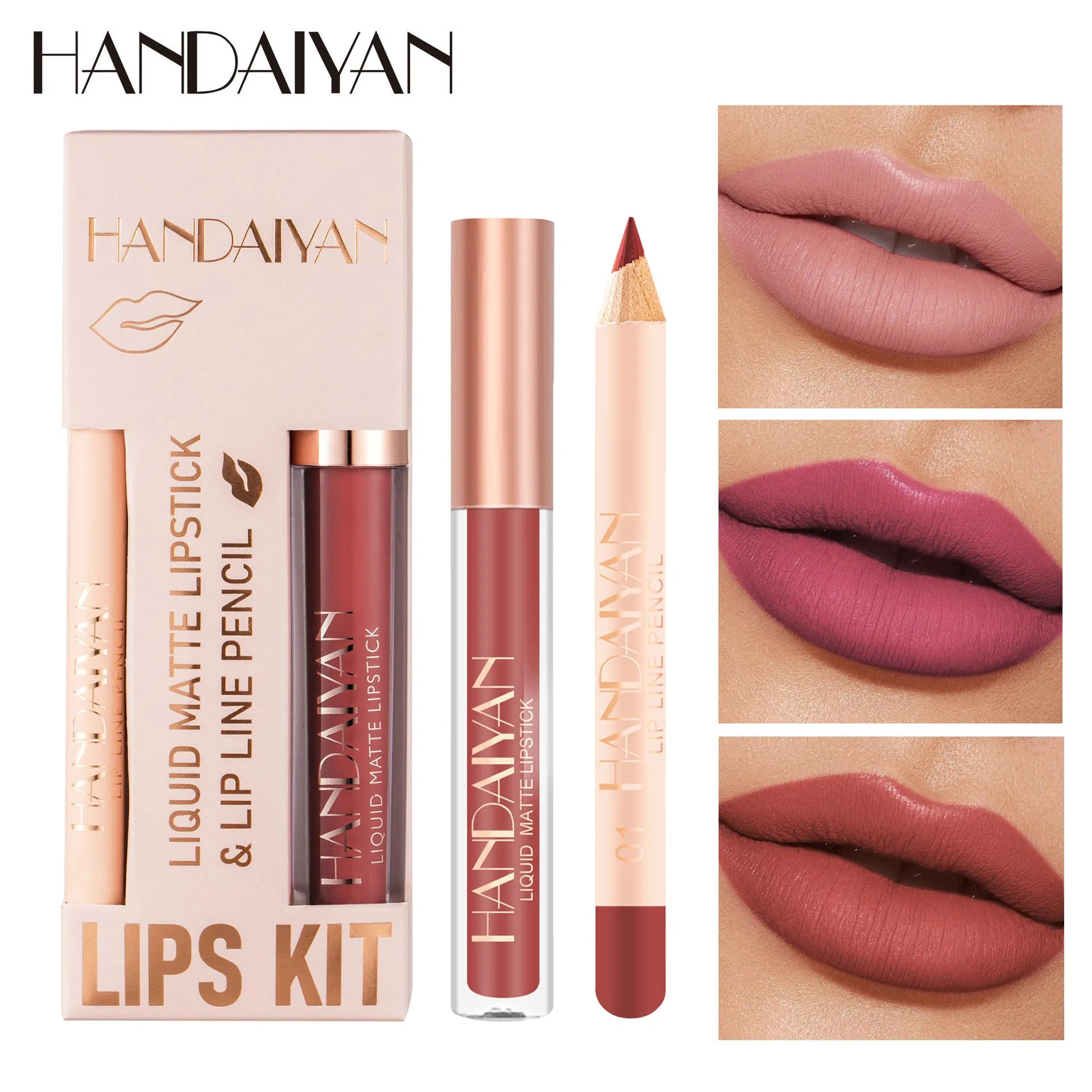 Vibrant Matte Lipstick and Liner Set for Stunning Lips