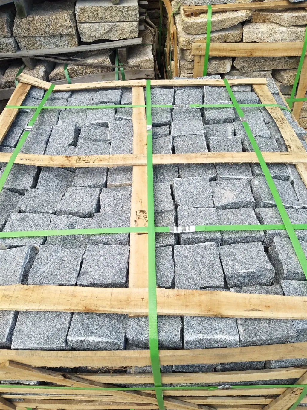 Natural Grey Granite Cobble Cube Paving Stone