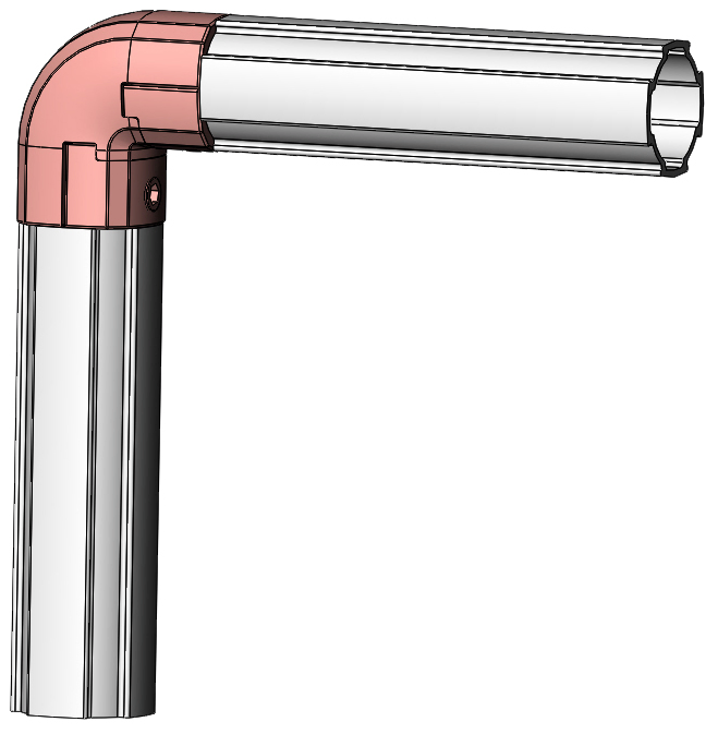 Pipe Fitting Joint Aluminum Connector Corner Joint for Pipe System