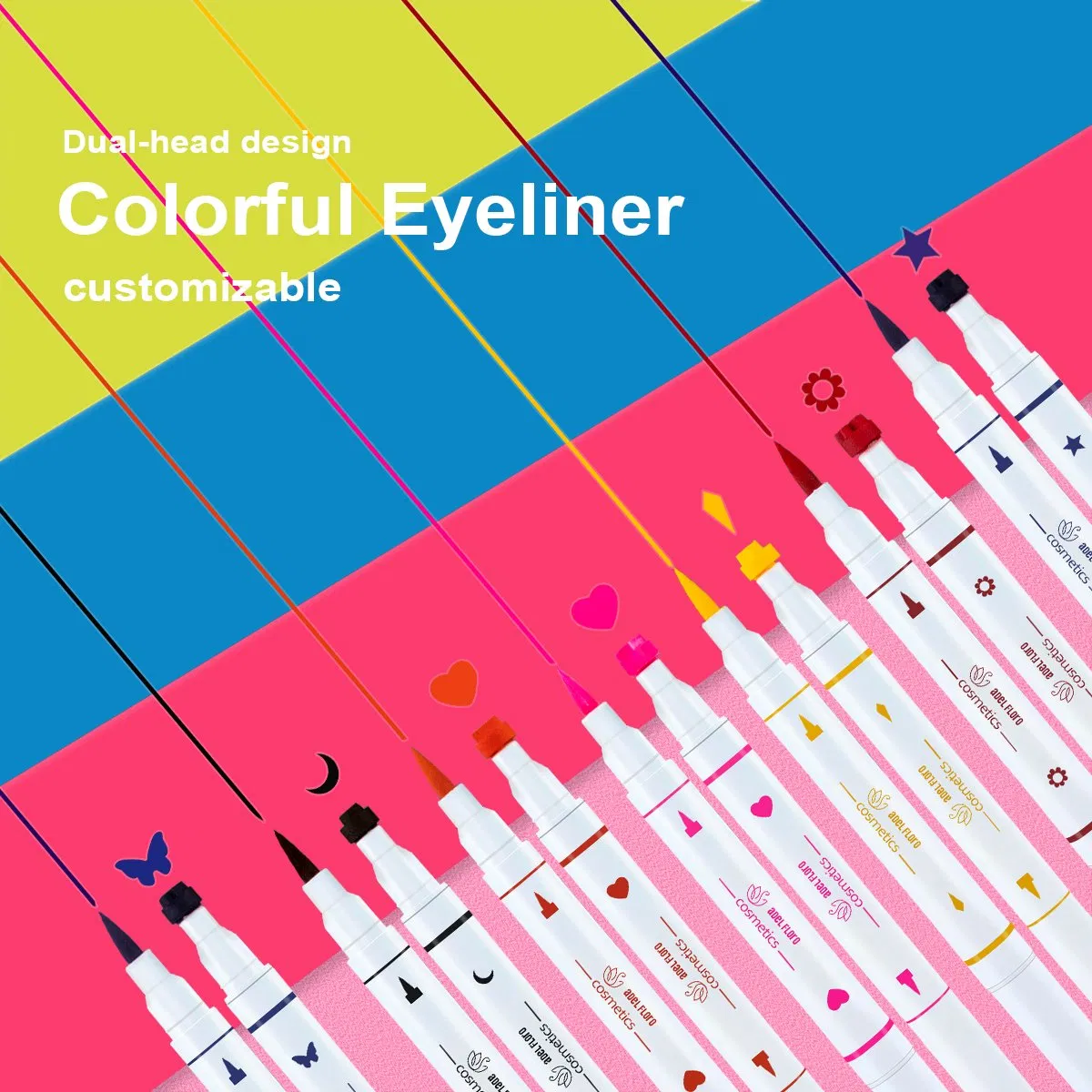Waterproof Brown Blue Green Nude Purple Red Pink Gold Orange Liquid Eyeliner